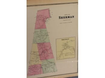 1867 Town Of Sherman CT - Fairfield Co. - Beers Map