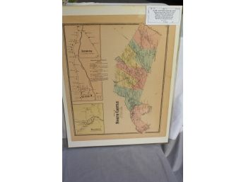 1867 Map Of North Castle NY - Westchester Co. - Beers Map Insets Of Armonk & Kensico