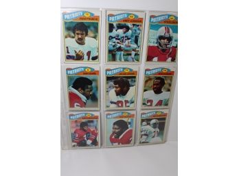 1977 Patriots Football Cards - 10 Cards