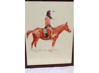 1956  Frederick Remington Print From Penn Prints - A Cheyenne Buck - New Frames
