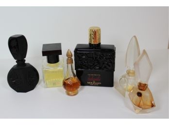 6 Vintage Perfume Bottles - Revson - Habanita De Molinard - Paris - Group 4