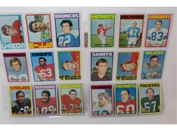 1972 Topps Football 18 Cards Incl. Lyle Alzado Rookie & Linemen & Kickers