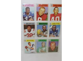 1966 Philadelphia Gum NFL Football Cards (9) Sonny Jurgensen - Herb Adderly