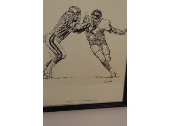 1981 Shell Oil Collectible Football Prints - Chicago Bears - Vince Evans - G. Fencik - Baschnagel - Alan Page