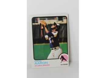 1973 Topps  Hank Aaron  &  The #1 Card Of The Set All-time HR Leaders