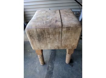 Vintage Butcher Block Table - Maple - Quality Maple Block Co. Kingston NY
