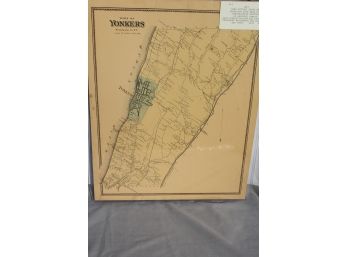 1867 Yonkers NY - Beers Map