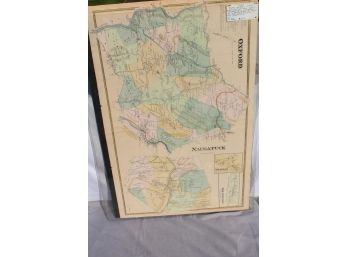 1868 Oxford & Naugatuck, CT - Beers Map