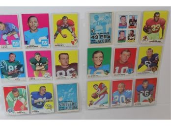 1969 Topps Football 18 Items  (15 Cards 2 Albums 1 Stamp Set) Mel Renfro - Lance Alworth