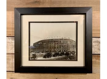 Framed 1923 Yankee Stadium Opening Day Faux Tin Type Print