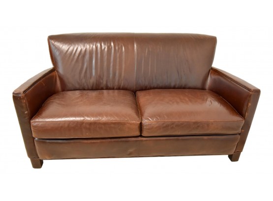 Crate & Barrel Leather Sofa