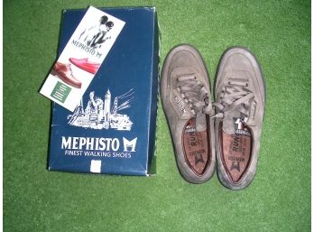 Pair Of Mephisto Men's Chocolate-color Walking Shoes, Size 9.5, With Box