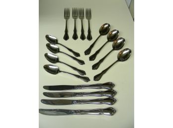 Oneidacraft Deluxe Stainless Flatware, Service For 4