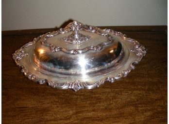 Silverplate Divided Serving Dish With Cover, International Silver - Orleans