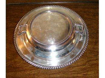 3-part Silverplate Divided And Covered Serving Dish  With Handles- George H Rogers