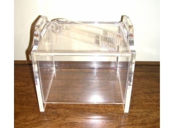 Acrylic Cube For Ice, With Tongs