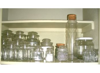 Collection Of Glass Canisters And Jars