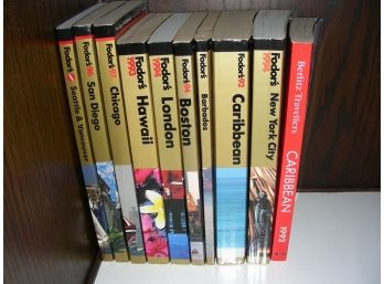 Lot Of 10 Books On Travel - Fodor's And Berlitz