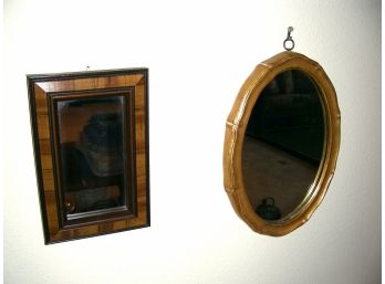 Two Small Decorative Framed Mirrors