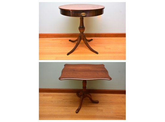 Round Pedestal Table And Tilt Top Table