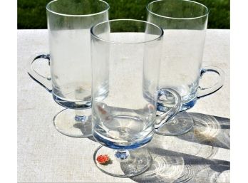 Romanian Crystal Beer Glasses (Eight)