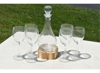 Ten Piece Wine Glass Set With Carafe