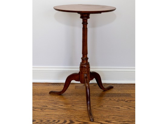 Antique Circular Occasional Table On Tripod Base