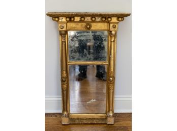 Antique Federal Style Gilt Wood Wall Mirror