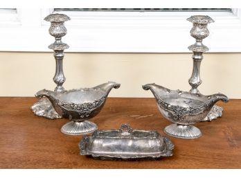 Lot Of Silver Plate Items With Beautiful Classic Patterns