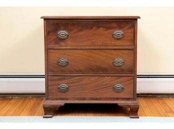 Antique 3 Drawer Dresser With Brass Handles