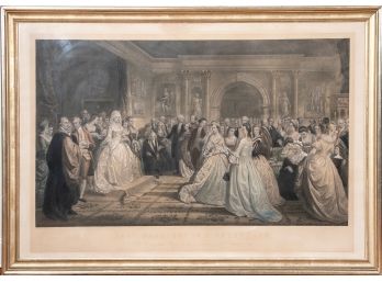 Colored Lithograph Lady Washingtons Reception