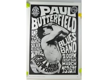 The Paul Butterfield Blues Band And Quick Silver Poster At Fillmore 1967