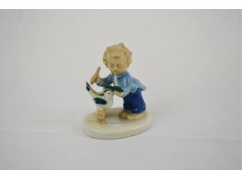 Vintage GH & Co. Porcelain Figurine 'boy With Singing Birds'