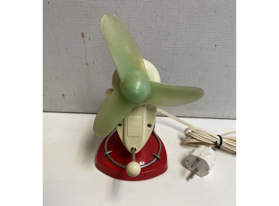 Phillips Co Modern Working Miniature Fan With Lime Green Fan Blades