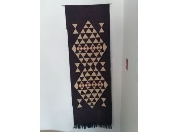 Mid Century Modern Tribal / Geometric  Cloth Wall Hanging