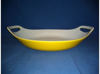 Vintage Cast Iron Yellow Copco Michael Lay Designs Denmark Handled Bowl 112 16-4