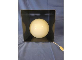 Vintage 1970s Globe Light In Smoked Lucite Box (Laurel?) Works