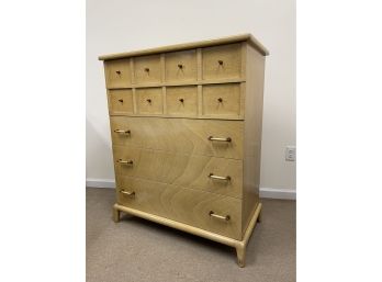 Mid Century Modern Thomasville 5 Drawer Tall Dresser /  Chest