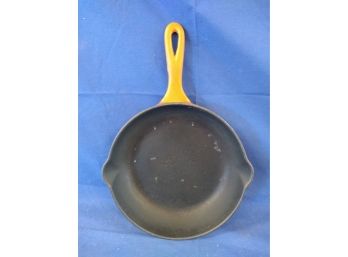 Vintage Le Creuset Cast Iron Made In France Orange Fry Pan '23'