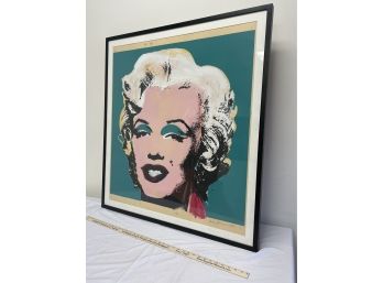 After Andy Warhol 1988 Signed Mystery Marilyn Monroe Painted Lithograph