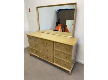 Mid Century Modern Thomasville 9 Drawer Dresser W/ Mirror