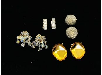 Four Pairs Of Clip-on Earrings