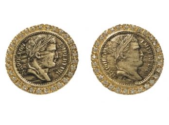 Napoleon Coin Clip Earrings