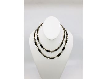 Ann Taylor Crystal And Enamel Long Necklace