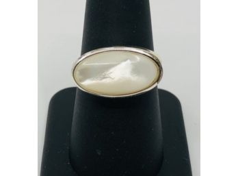 Polished White Stone Ring