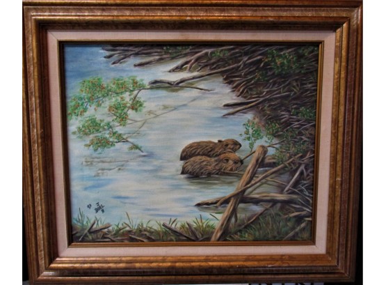 Oil On Canvas - Beavers