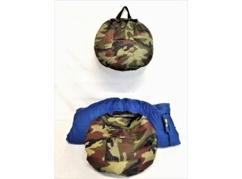 Eureka Copper River 30 Sleeping Bag And Two Camouflage Pillows