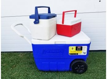 Three Coleman Coolers