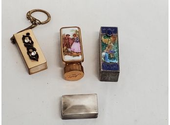 Vintage Ladies Make Up Compacts, Lipstick Holders, Sterling Silver Pill Box & More