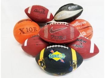 Nine Sports Balls: Footballs, Basketballs & Soccer